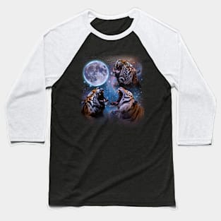 Tigers Howling at the Moon Baseball T-Shirt